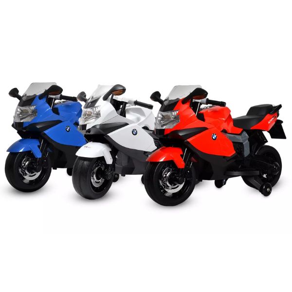 אופנוע 12V ממונע לילדים BMW KS1300 לבן — תמונה 2