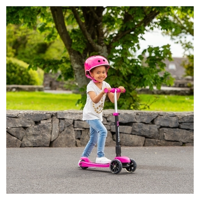 קורקינט 3 גלגלים לילדים ISPORTER XL ורוד — תמונה 2