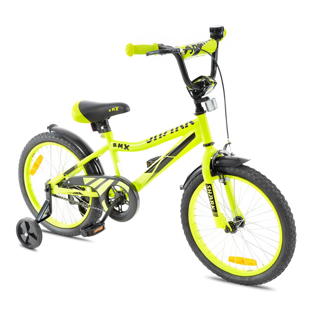 אופני ילדים BMX ספורטיביים שארק צהוב זוהר