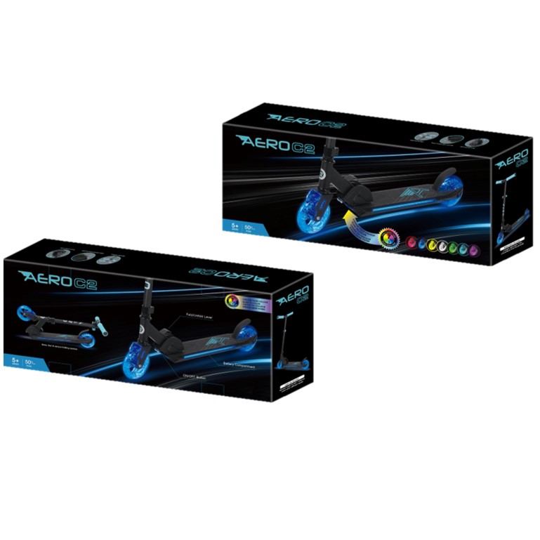 קורקינט לילדים AERO LIGHT אדום - ארו לייט עם תאורה מטריפה — תמונה 3