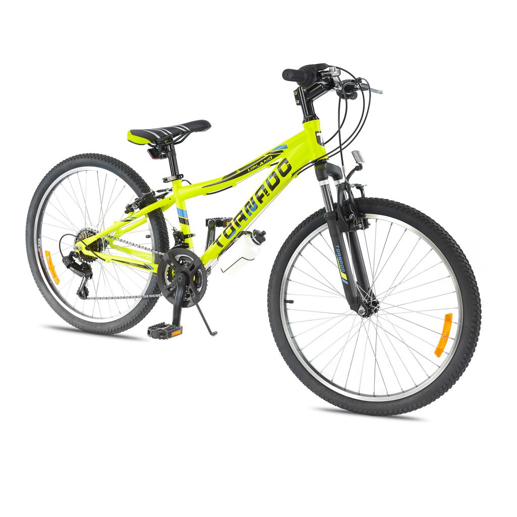 אופני הרים טורנדו M2 צהוב זוהר- אופני הילוכים לילדים נוער ובוגרים