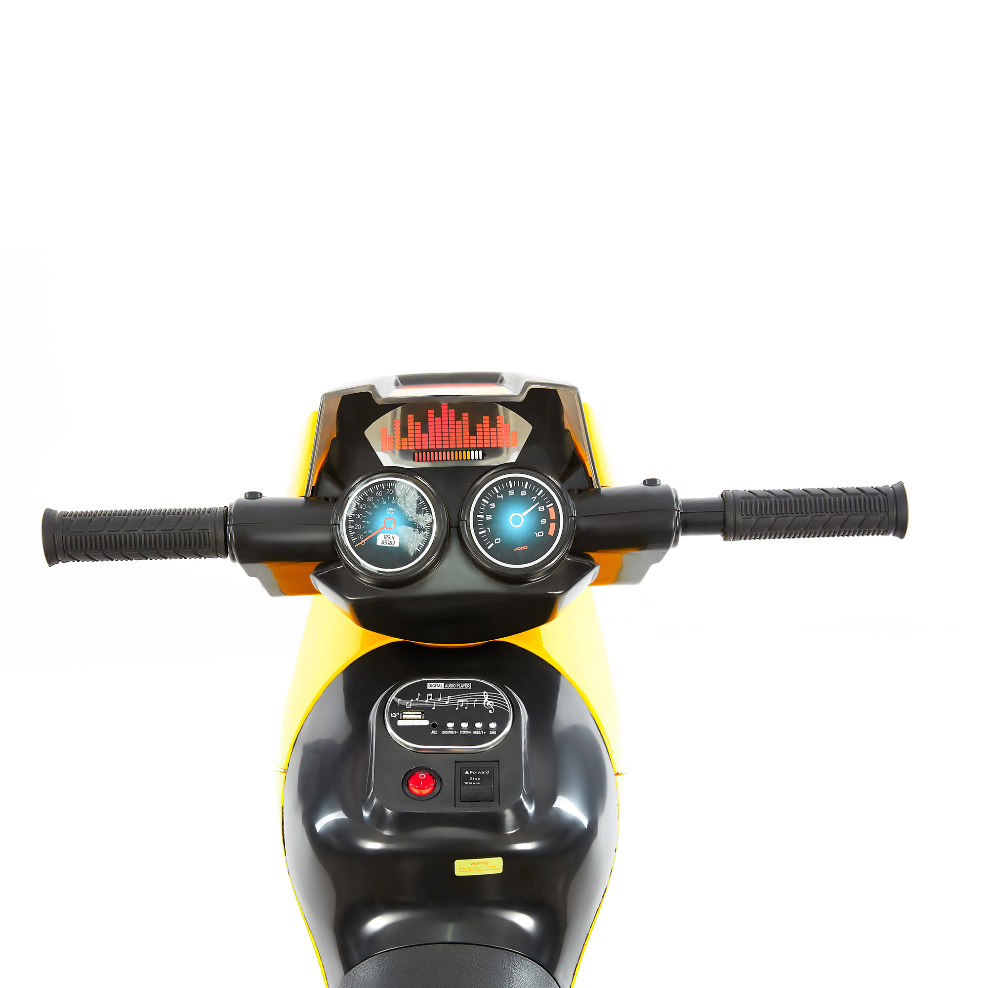 אופנוע 3 גלגלים ממונע לילדים 6 וולט 2 מנועים צהוב - צהוב — תמונה 4