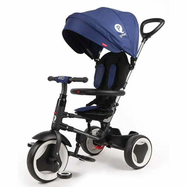 תלת אופן מתקפל לתינוקות קיו פליי ריטו כחול QPLAY RITO