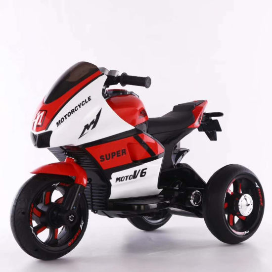 אופנוע 3 גלגלים מיני רייסר ממונע לילדים 6 וולט 2 מנועים אדום