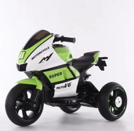 אופנוע 3 גלגלים מיני רייסר ממונע לילדים 6 וולט 2 מנועים ירוק