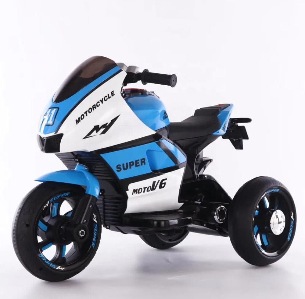 אופנוע 3 גלגלים מיני רייסר ממונע לילדים 6 וולט 2 מנועים כחול