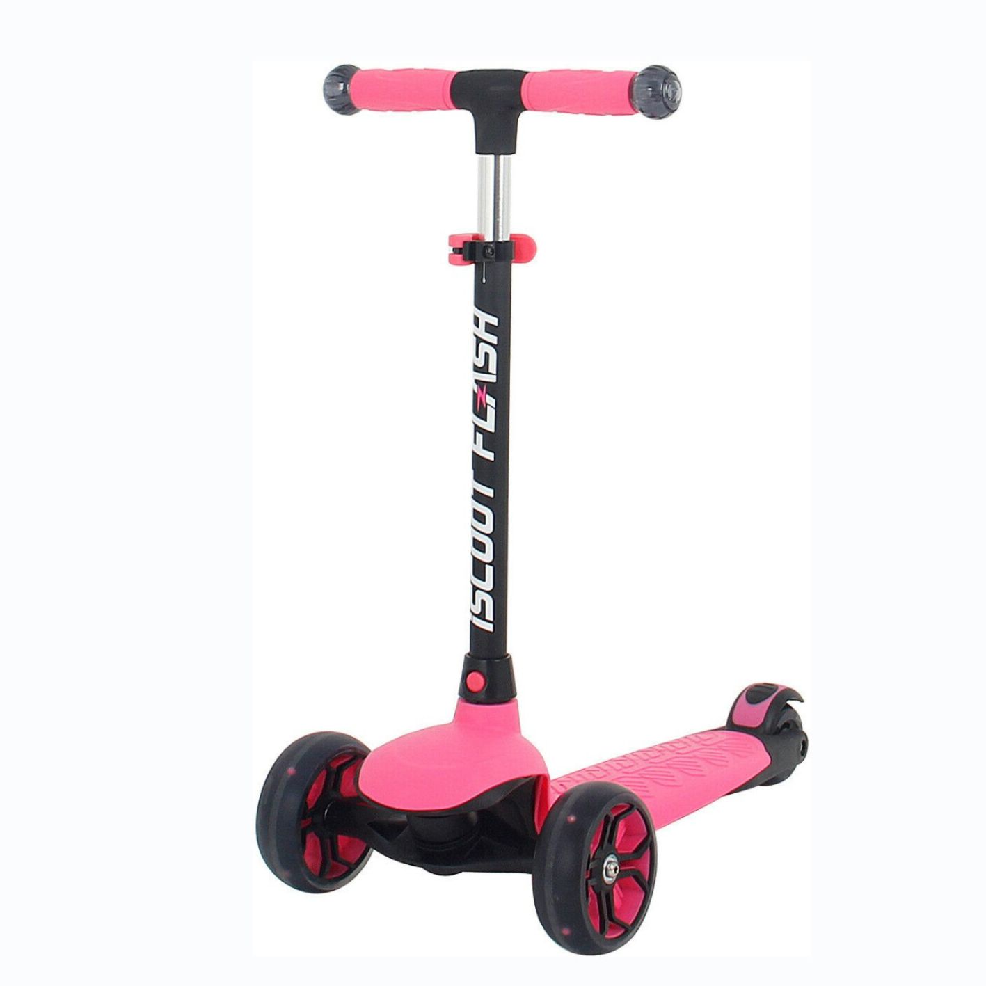 קורקינט 3 גלגלים לילדים ISPORTER DLX FLASH ורוד - אייספורטר דלוקס פלאש