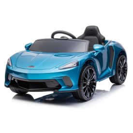 מקלארן GT ספורט כחול מטאלי ממונעת לילדים עם שלט וגלגלי גומי אמיתיים 12 וולט