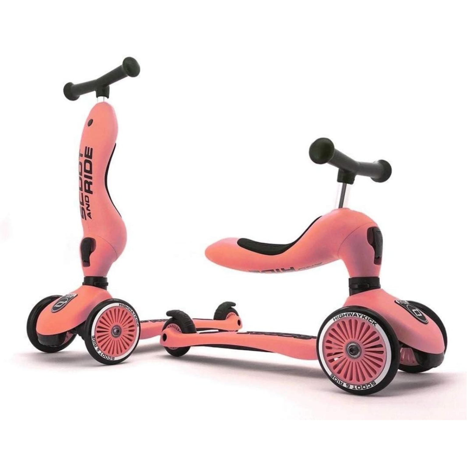 קורקינט+בימבה ילדים Scoot and Ride HIGHWAYKICK 1 ורוד אפרסק