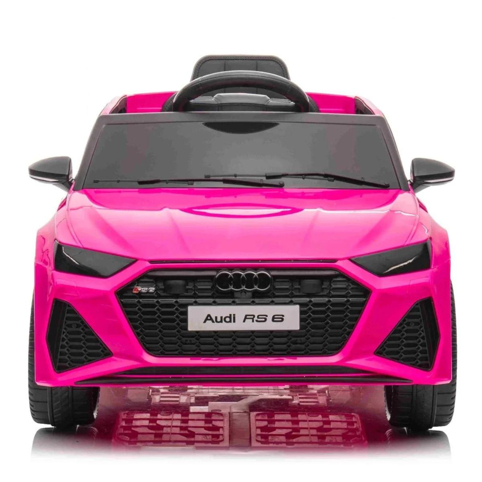 ג'יפ אאודי RS6 ממונע לילדים עם שלט וגלגלי גומי אמיתיים 12 וולט ורוד — תמונה 5