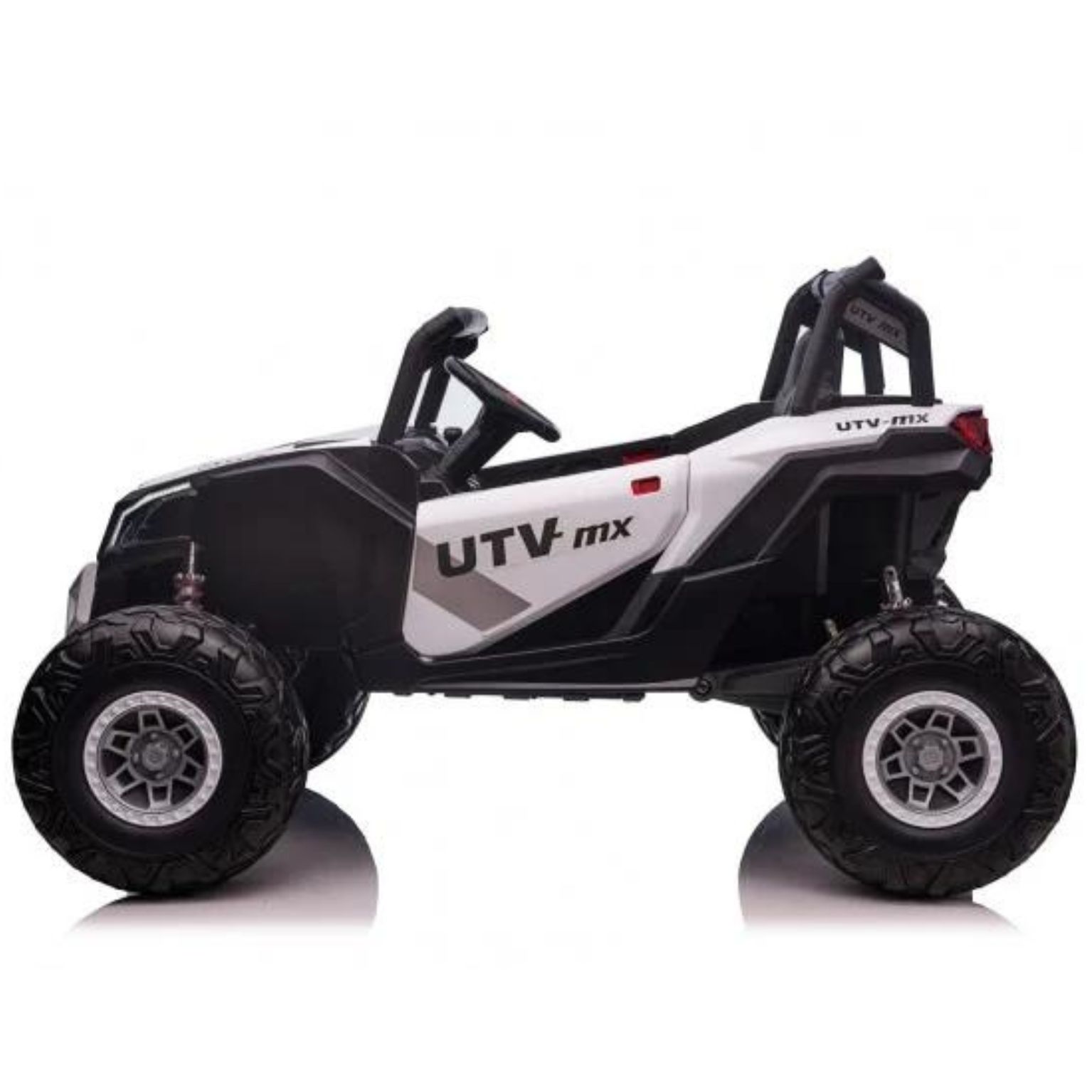 UTV פרימיום - ג’יפ שטח ממונע 4X4 אמיתי לילדים עם ריפודי עור ושלט חכם – 24 וולט כתום — תמונה 2