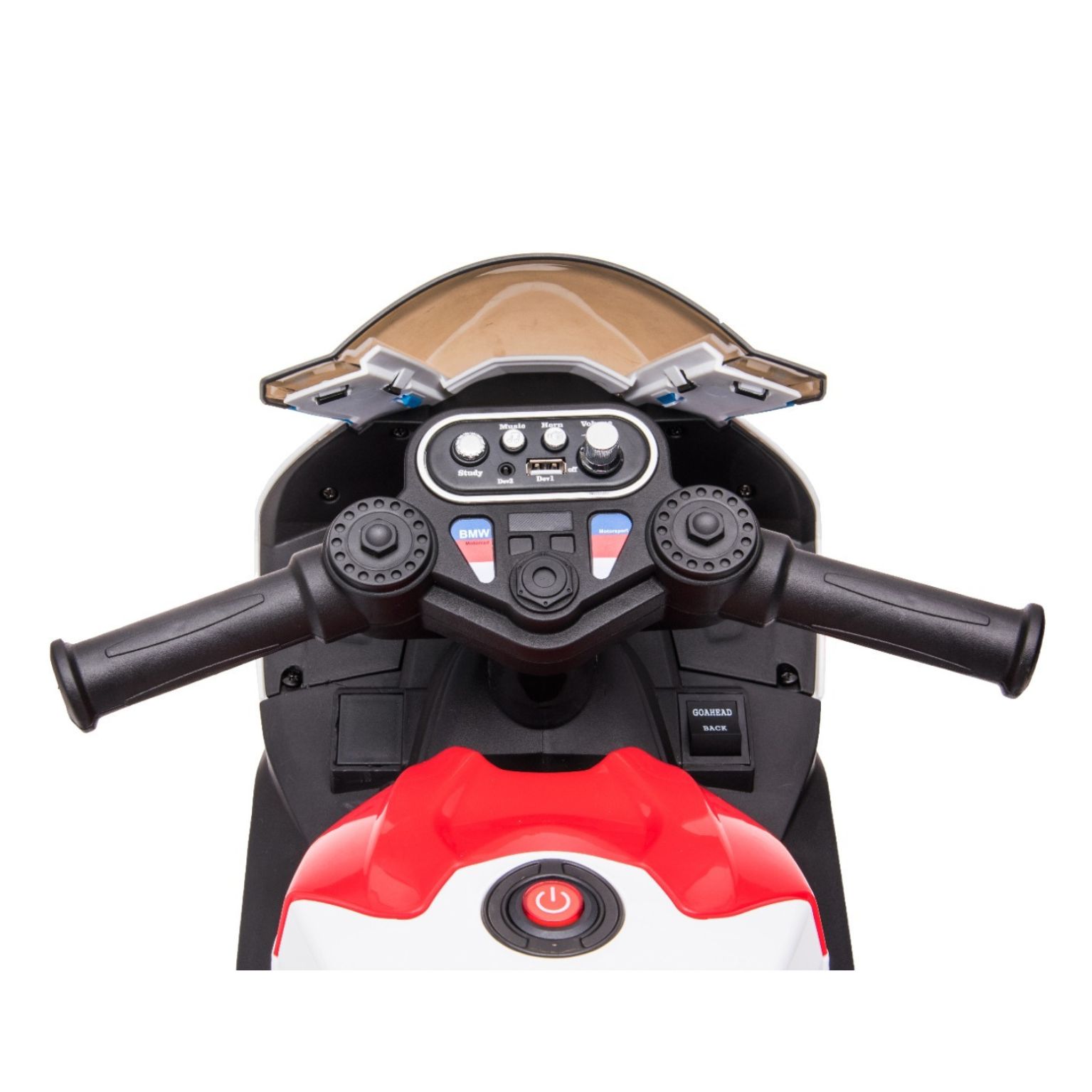 אופנוע ב.מ.וו HP4 ממונע לילדים 12 וולט 3 גלגלים אדום — תמונה 2