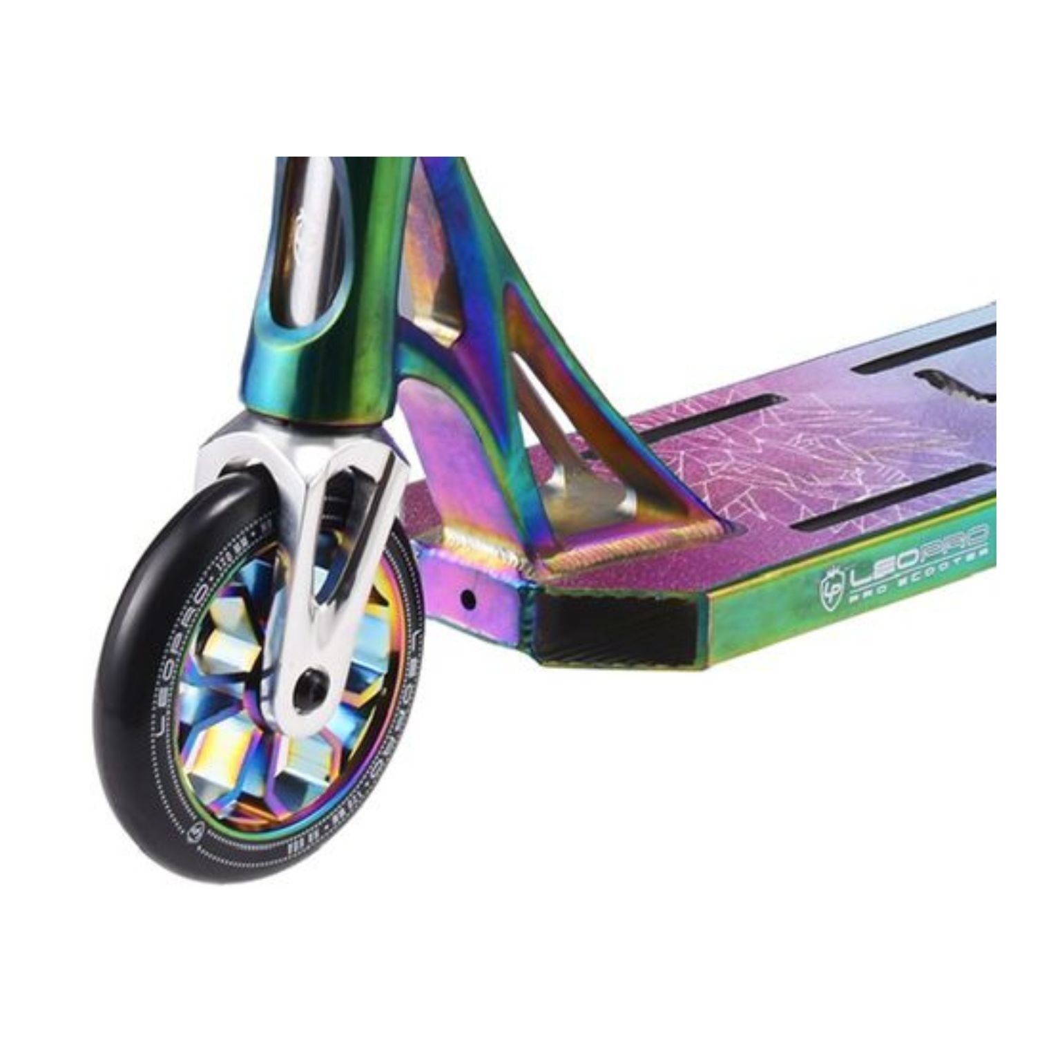 קורקינט פעלולים סקוט לאו פרו LEO PRO S8 צבע קשת נאו כרום — תמונה 3