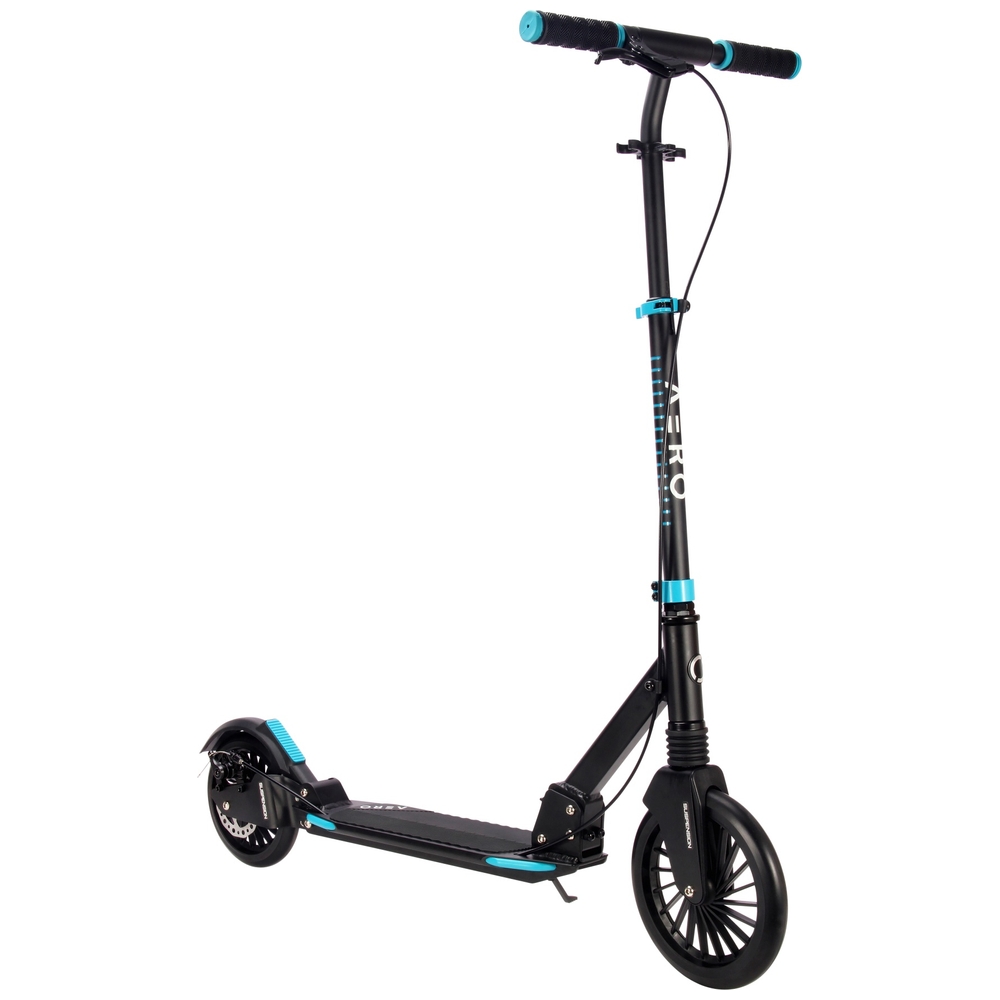 קורקינט AERO DISC EXTREME כחול - מתקפל עם גלגלים גדולים מעצור דיסק ובולמי זעזועים