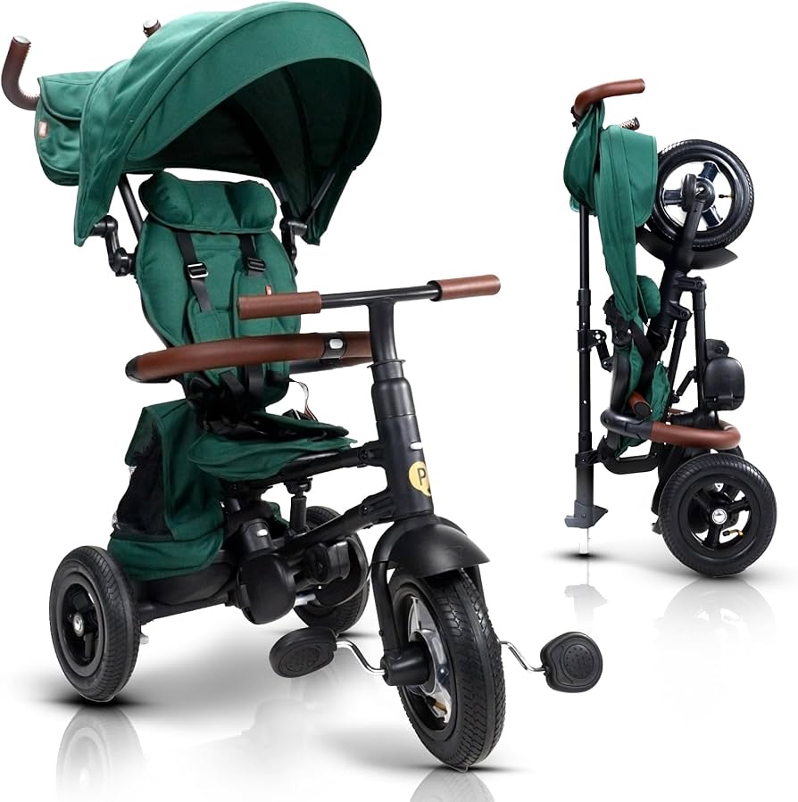 RITO DELUXE -תלת אופן מתקפל לתינוקות קיו פליי ריטו דלוקס מפואר ירוק — תמונה 3
