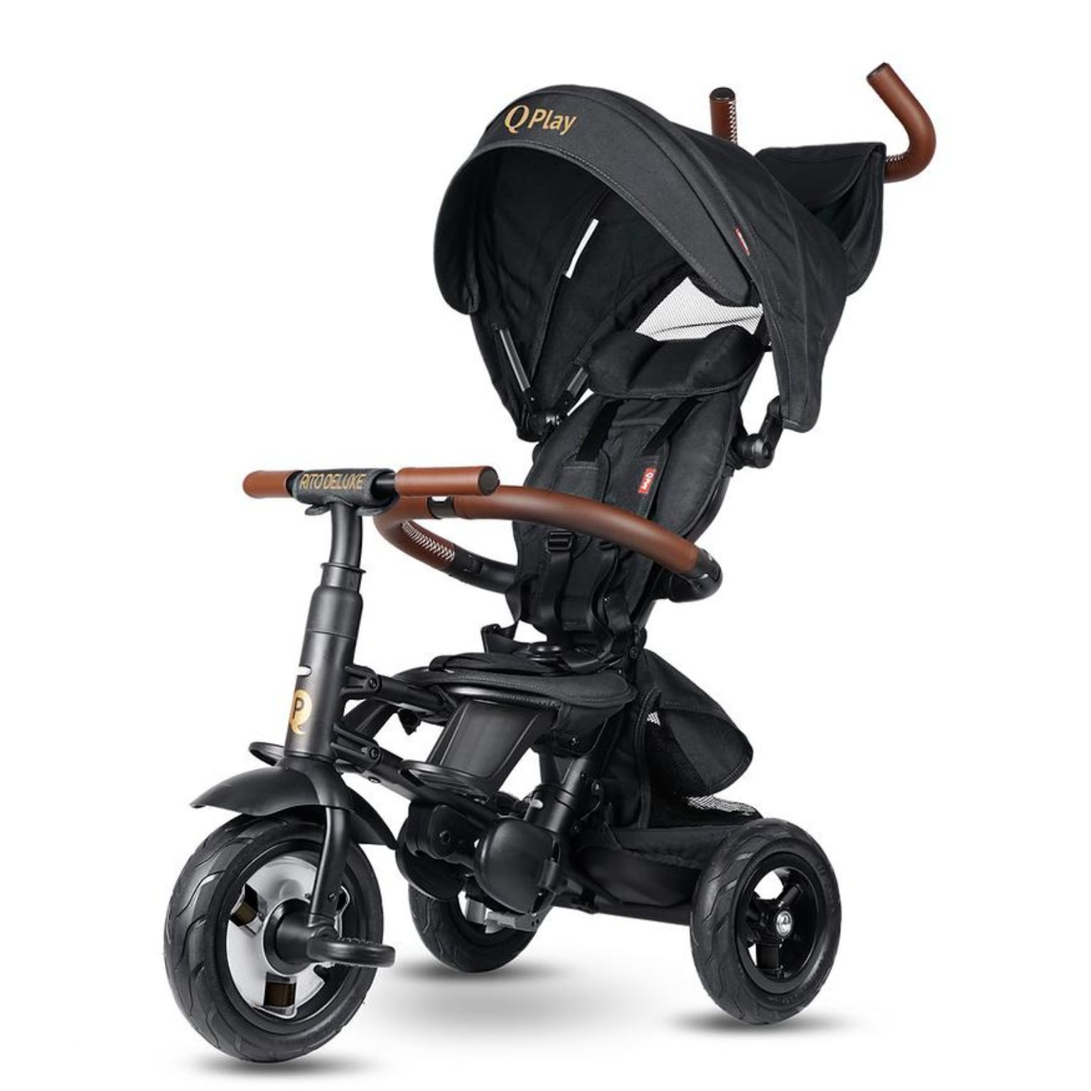RITO DELUXE - תלת אופן מתקפל לתינוקות קיו פליי ריטו דלוקס מפואר שחור