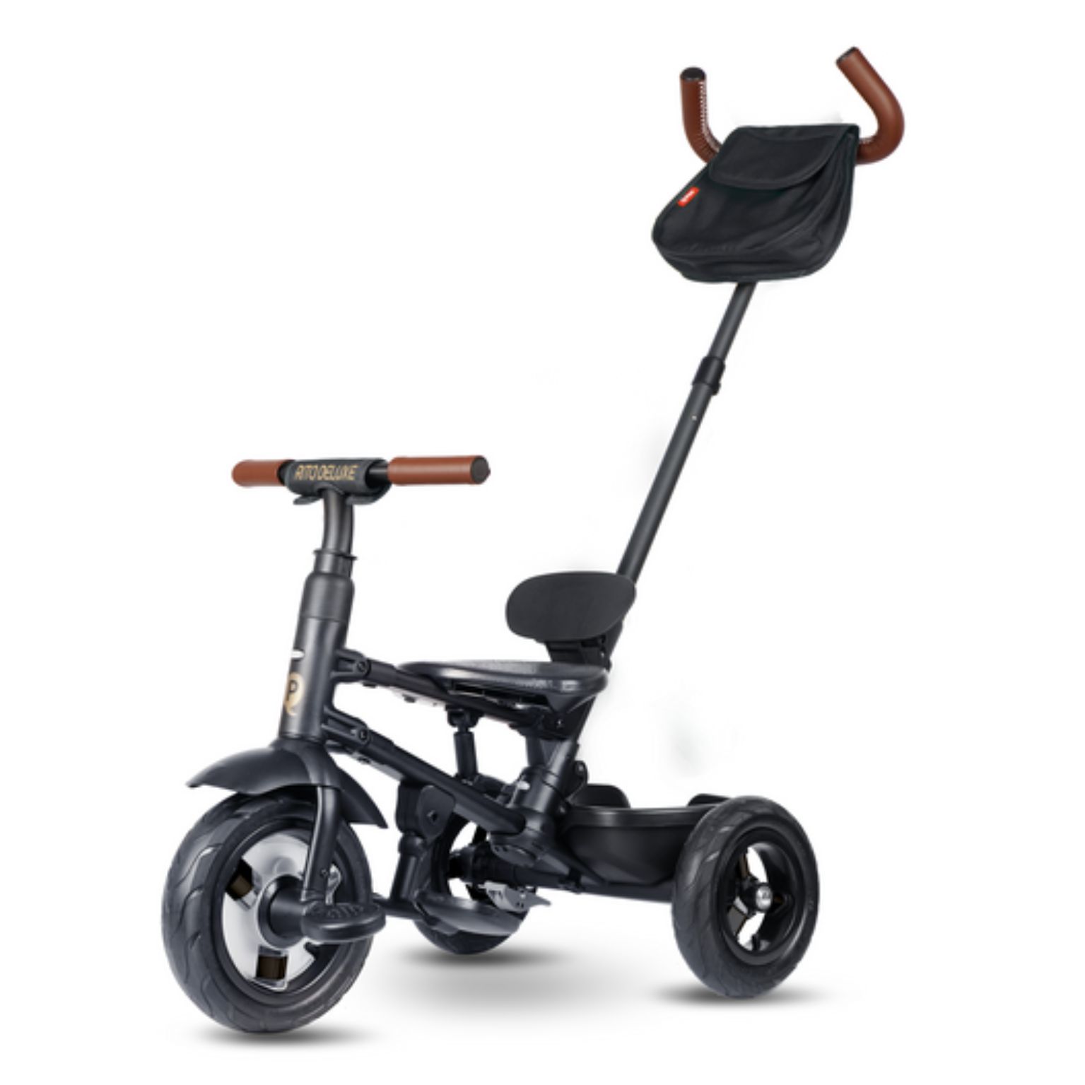RITO DELUXE - תלת אופן מתקפל לתינוקות קיו פליי ריטו דלוקס מפואר שחור — תמונה 4
