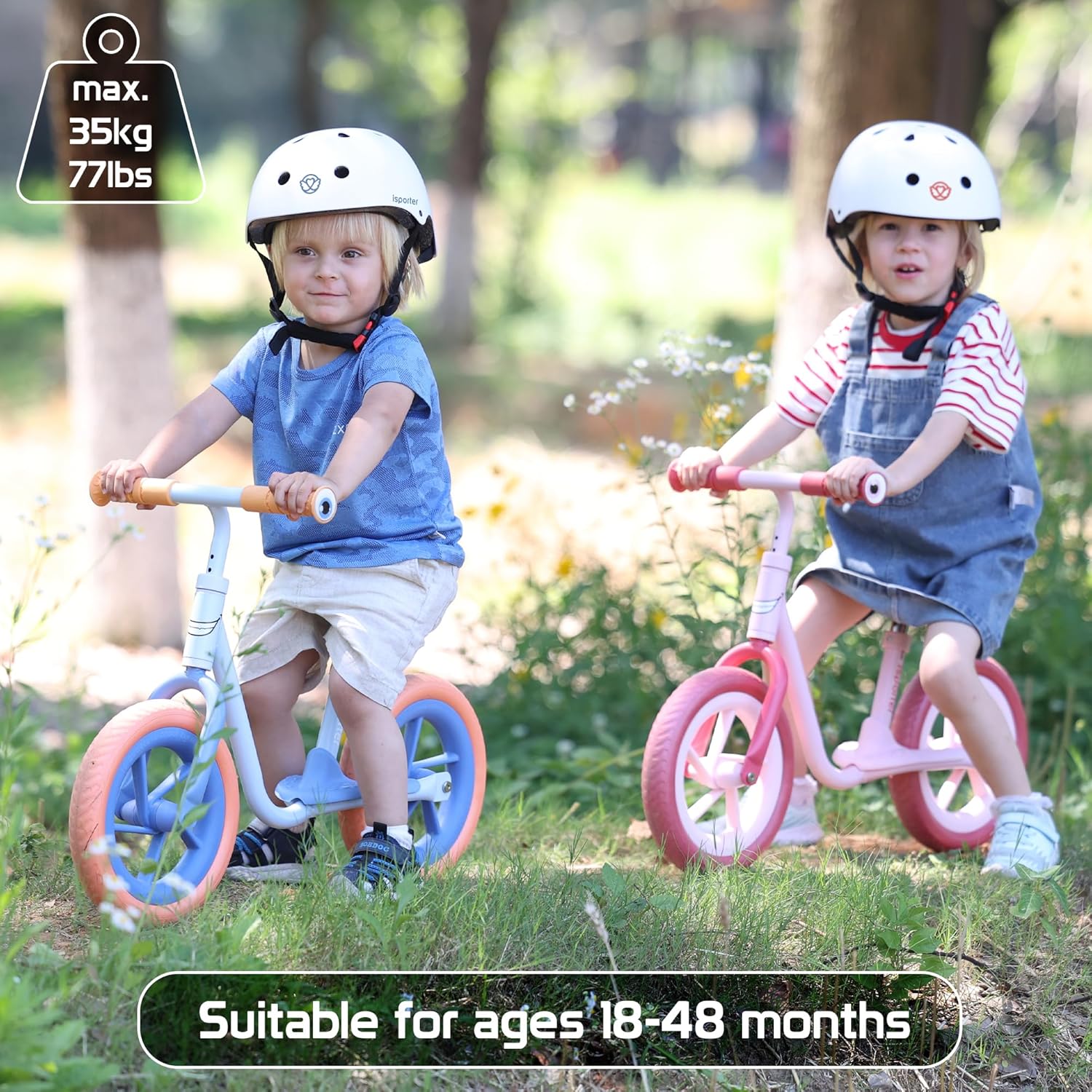 אופני איזון ISPORTER B1 קלים כנוצה - כחול — תמונה 2
