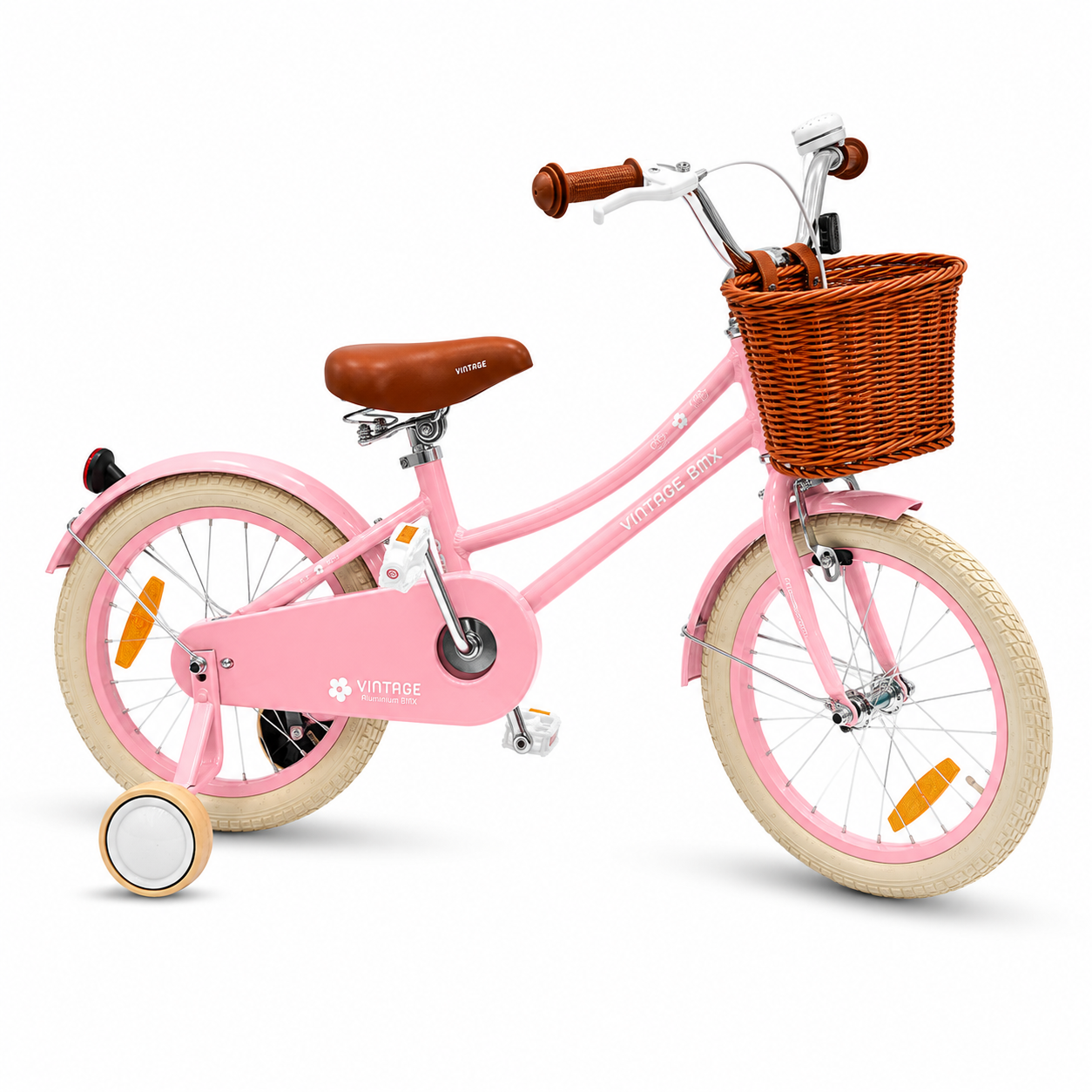 אופני ילדים וינטג' פרימיום BMX קלאסיים מאלומיניום צבע ורוד - 14 אינץ' — תמונה 3