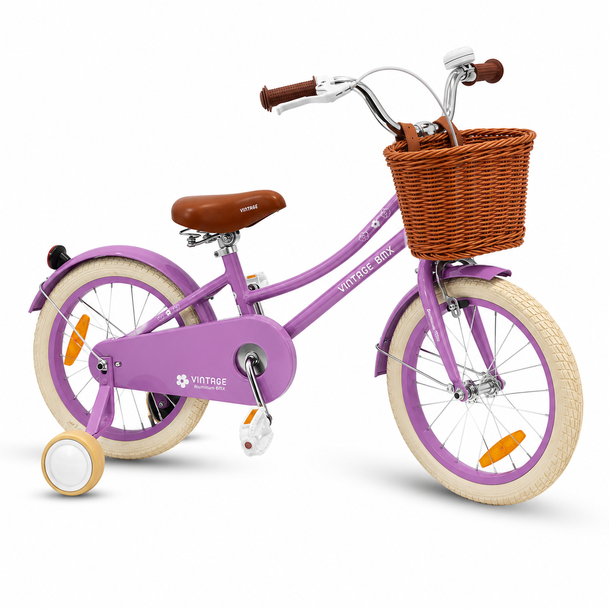 אופני ילדים וינטג' פרימיום BMX קלאסיים מאלומיניום צבע סגול - 14 אינץ' — תמונה 3