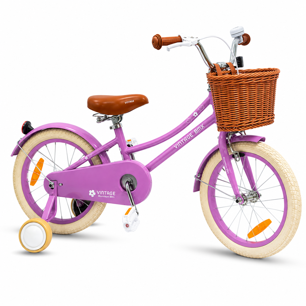 אופני ילדים וינטג' פרימיום BMX קלאסיים מאלומיניום צבע סגול - 14 אינץ' — תמונה 4