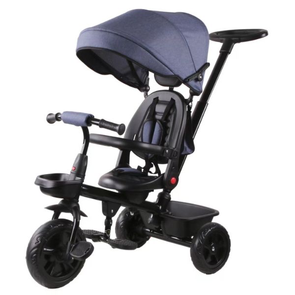 תלת אופן 3 ב-1 בצבע כחול עם כיסא 360 מעלות – TRIFUN
