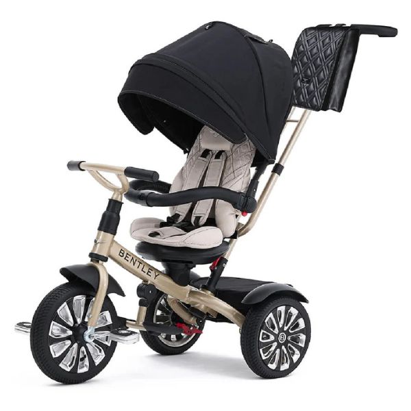 תלת אופן לתינוקות בנטלי מולינר QPLAY Bentley זהב 6 ב-1