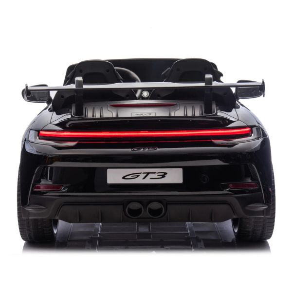 פורשה 911 GT3 ממונע לילדים 2 מושבים 24 וולט עם שלט וגלגלי גומי אמיתיים בצבע שחור — תמונה 5