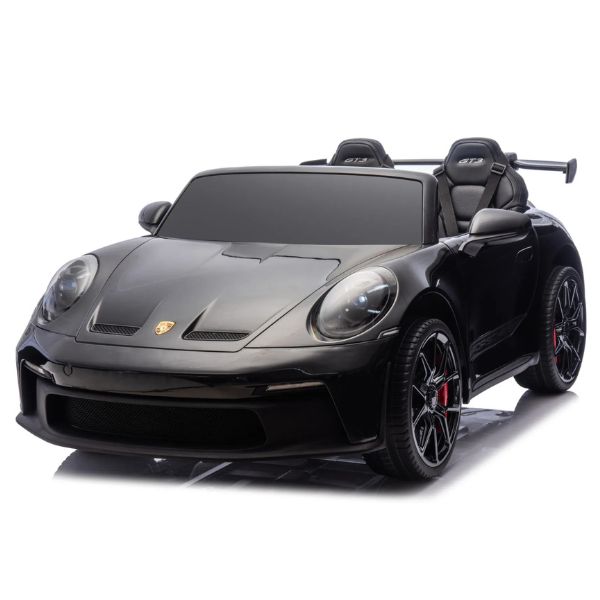 פורשה 911 GT3 ממונע לילדים 2 מושבים 24 וולט עם שלט וגלגלי גומי אמיתיים בצבע שחור