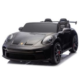 פורשה 911 GT3 ממונע לילדים 2 מושבים 24 וולט עם שלט וגלגלי גומי אמיתיים בצבע שחור