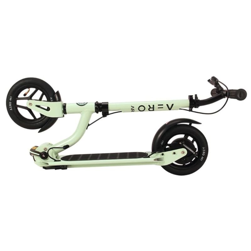 קורקינט AERO AIR מתקפל עם גלגלי אוויר גדולים ומעצור ידני צבע ירוק בהיר — תמונה 2