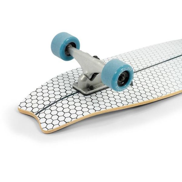 סקייטבורד עץ גלישה מיינדלס פיש טייל לבן MINDLESS SURF SKATE FISH TAIL — תמונה 6