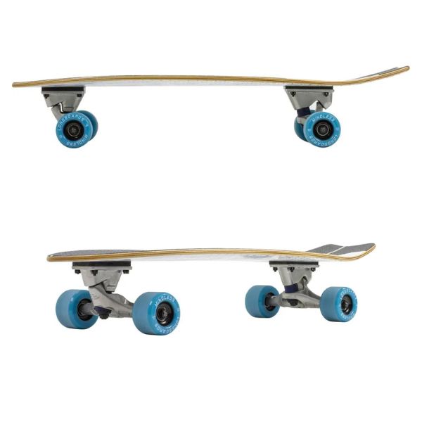 סקייטבורד עץ גלישה מיינדלס פיש טייל לבן MINDLESS SURF SKATE FISH TAIL — תמונה 2