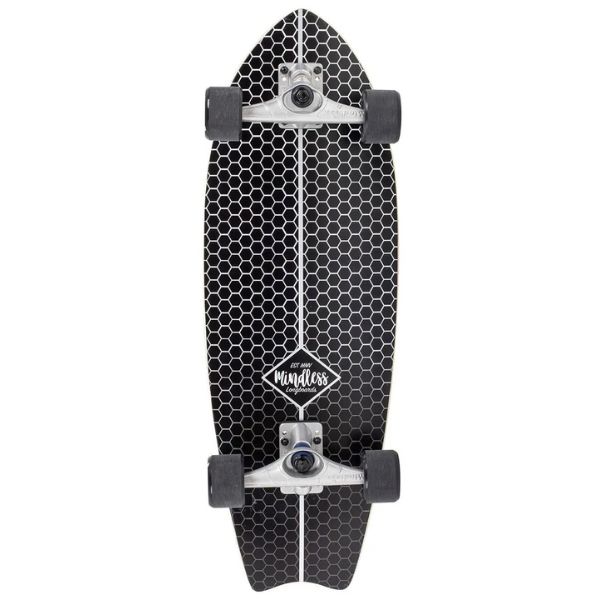 סקייטבורד עץ גלישה מיינדלס פיש טייל שחור MINDLESS SURF SKATE FISH TAIL — תמונה 5