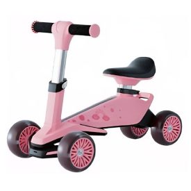 בימבה מירוץ F1 ורודה לילדים עם גלגלי סיליקון