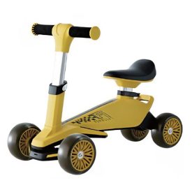 בימבה מירוץ F1 צהובה לילדים עם גלגלי סיליקון