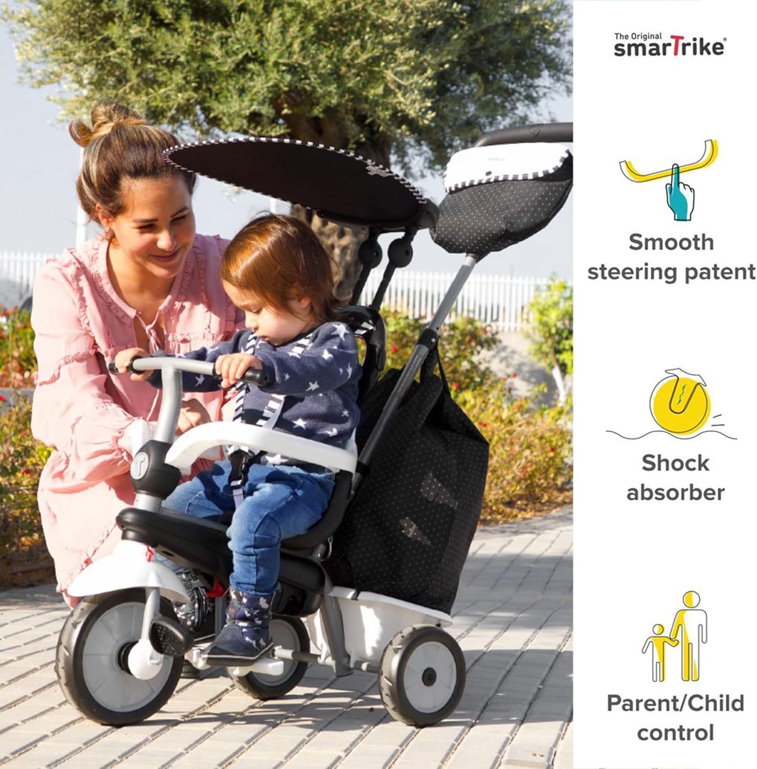 תלת אופן סמארט טרייק 4 ב 1 ונילה פלוס שחור SMART TRIKE — תמונה 5