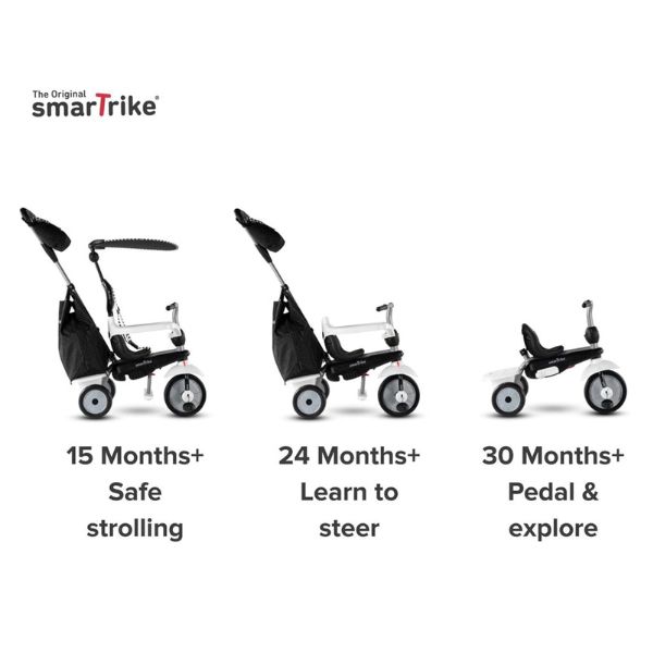 תלת אופן סמארט טרייק 4 ב 1 ונילה פלוס שחור SMART TRIKE — תמונה 3