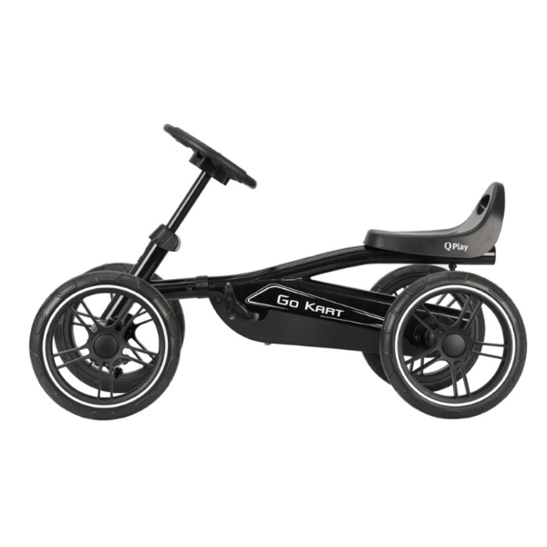 קארטינג QPLAY GO KART לילדים עם פדלים וגלגלי גומי שחור — תמונה 2