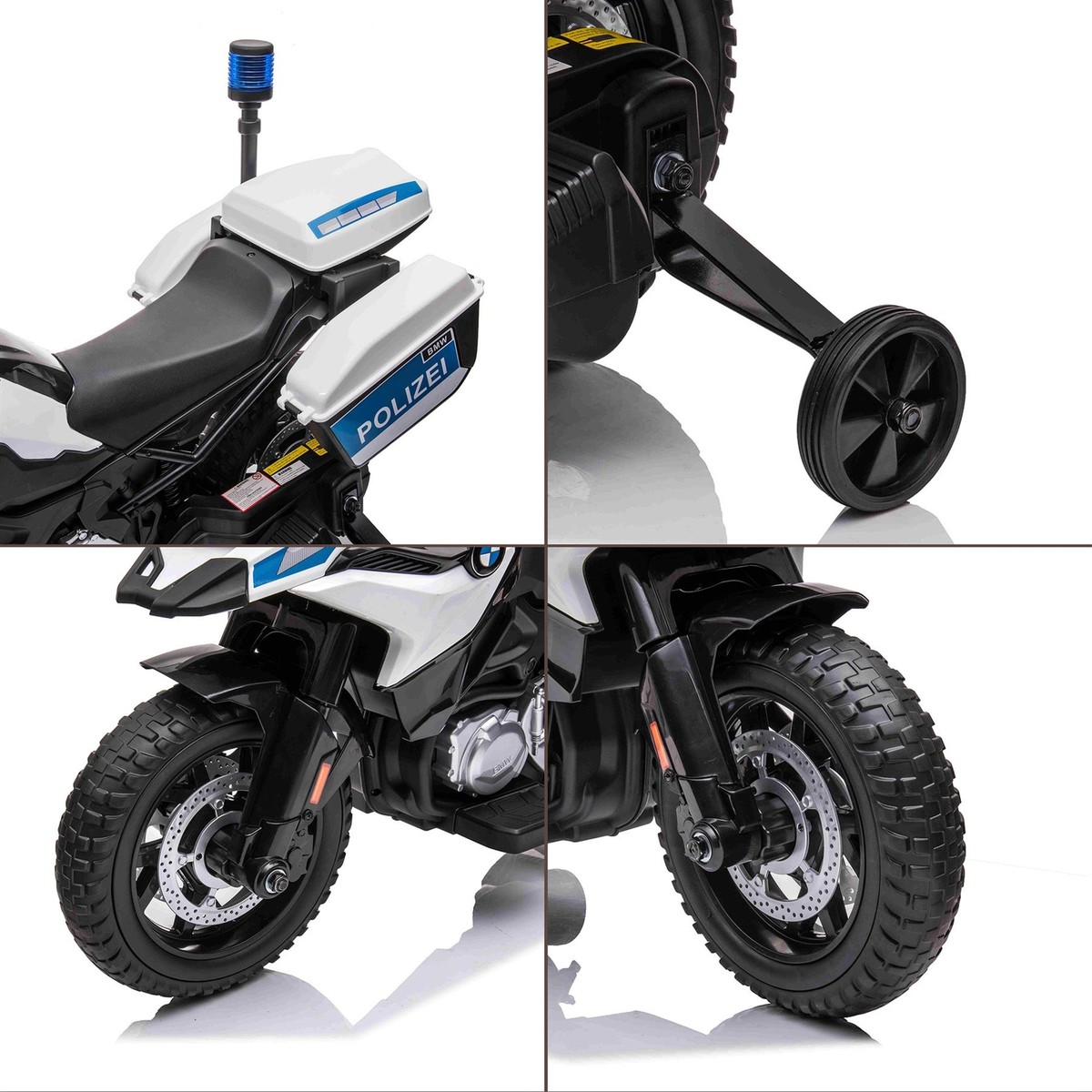 אופנוע ב.מ.וו משטרה F850 GS ממונע לילדים 12 וולט — תמונה 4