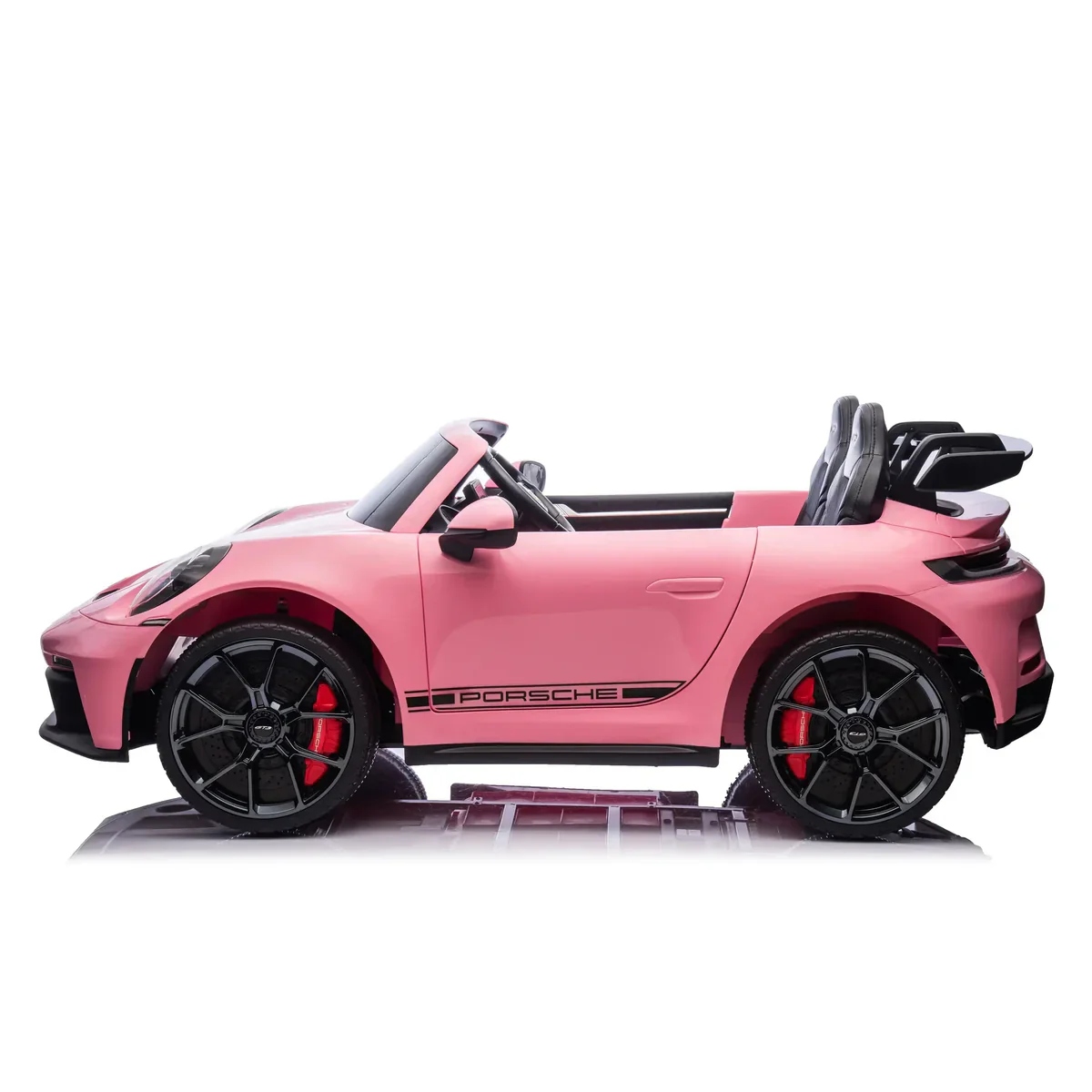 פורשה 911 GT3 ממונע לילדים 2 מושבים 24 וולט עם שלט וגלגלי גומי אמיתיים בצבע ורוד — תמונה 2