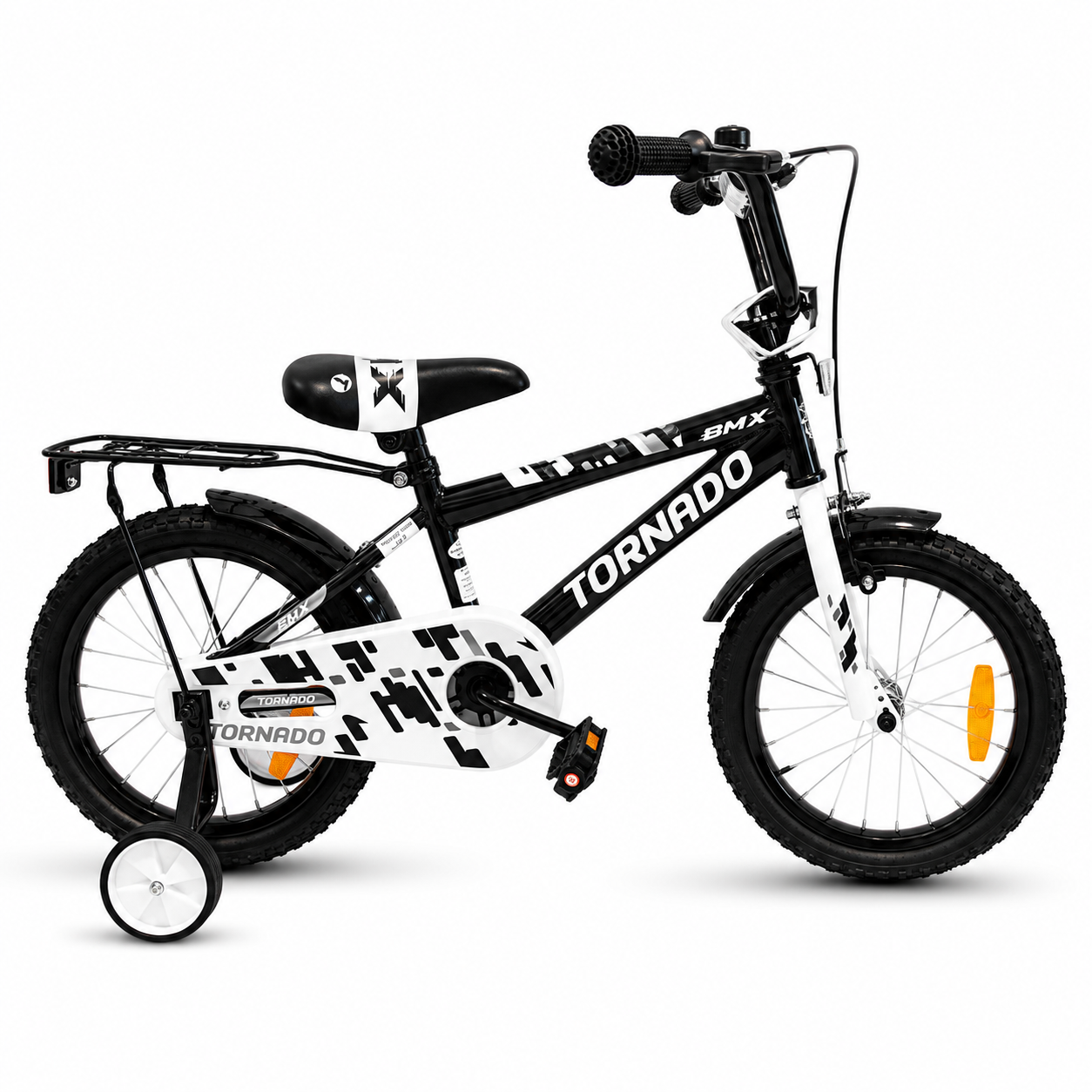 טורנדו קידס - אופני BMX איכותים לילדים בצבע שחור - 12 אינץ' — תמונה 3