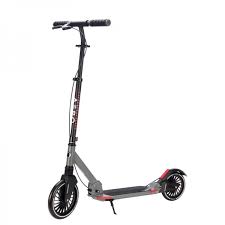 קורקינט AERO DISC EXTREME אפור אדום - מתקפל עם גלגלים גדולים מעצור דיסק ובולמי זעזועים