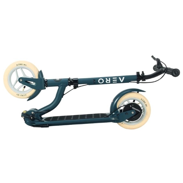 קורקינט AERO AIR מתקפל עם גלגלי אוויר גדולים ומעצור ידני צבע ירוק אזמרגד — תמונה 5
