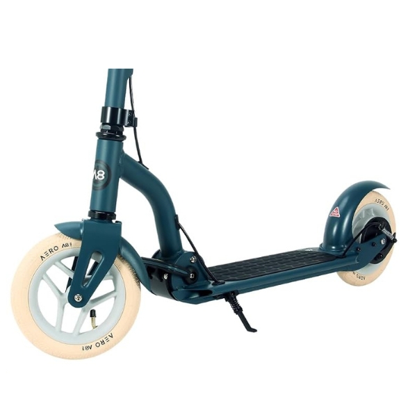 קורקינט AERO AIR מתקפל עם גלגלי אוויר גדולים ומעצור ידני צבע ירוק אזמרגד — תמונה 3