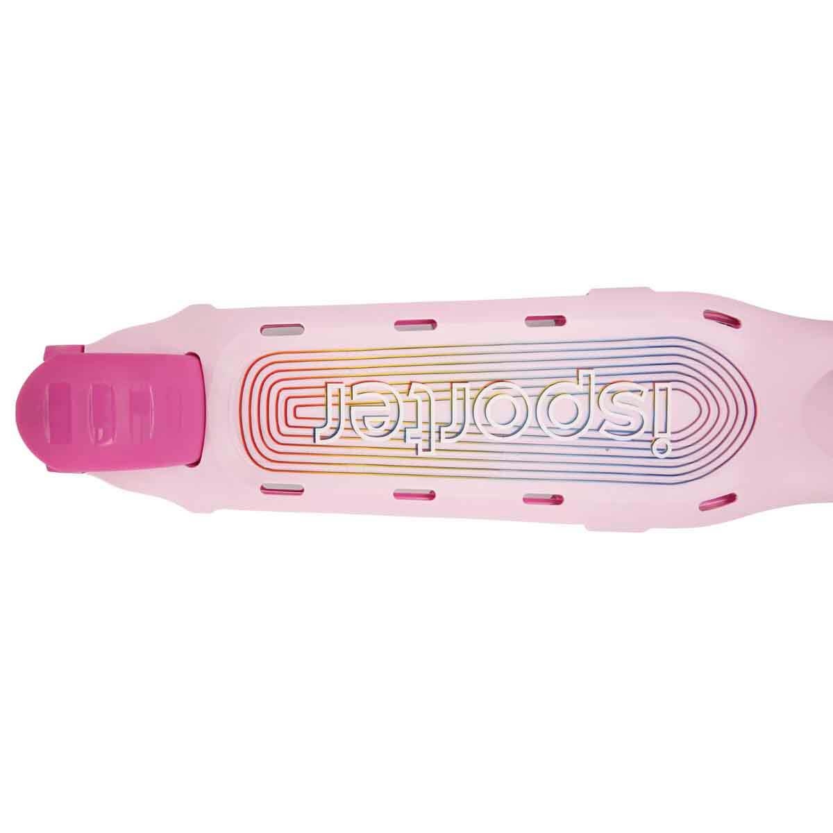 קורקינט 3 גלגלים לילדים ISPORTER MAGIC אייספורטר מג'יק ורוד עם אורות — תמונה 4