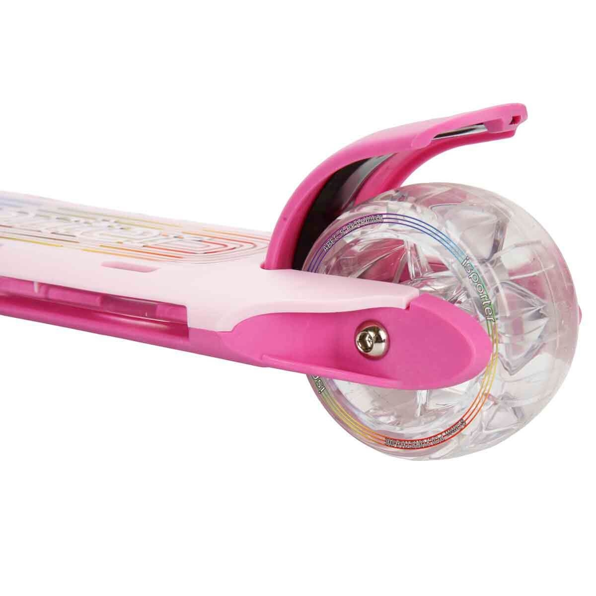 קורקינט 3 גלגלים לילדים ISPORTER MAGIC אייספורטר מג'יק ורוד עם אורות — תמונה 5